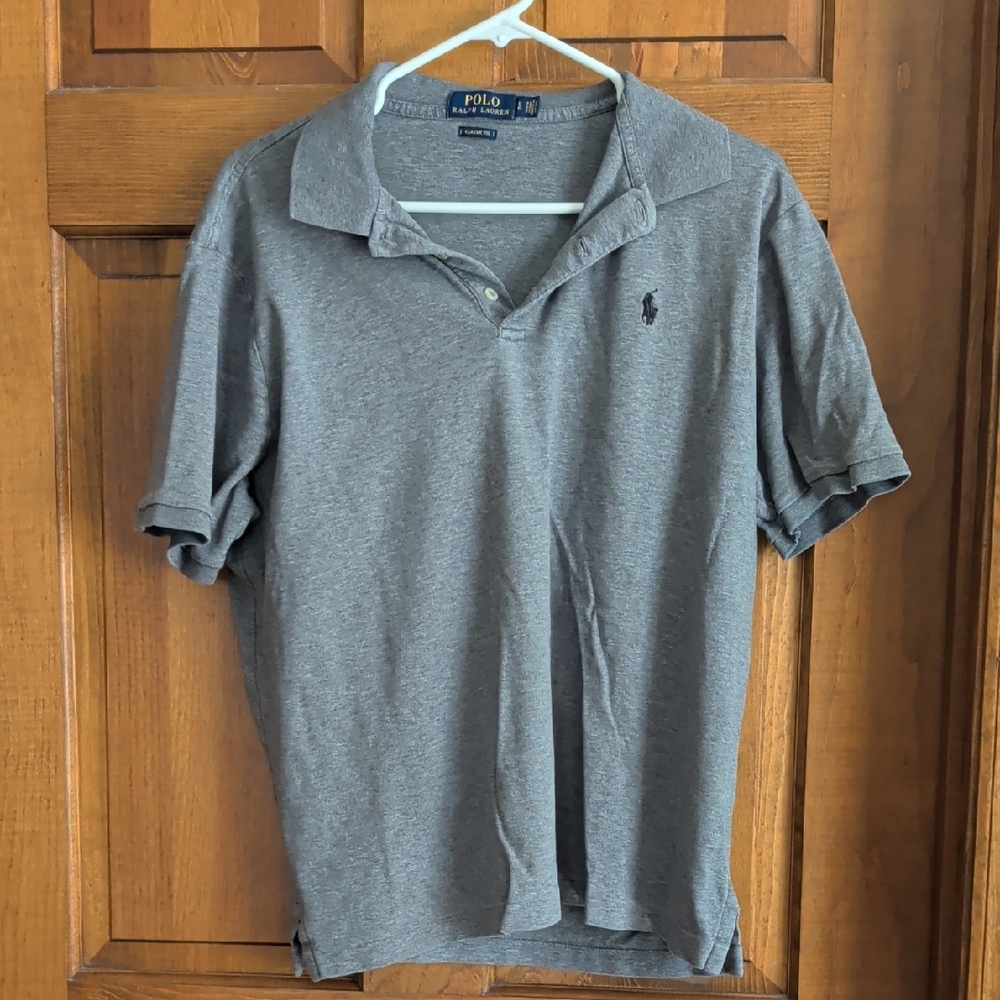 Polo by Ralph Lauren Men’s Heather Gray Short-Sleeve Polo
